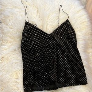 Shiny metallic tank top